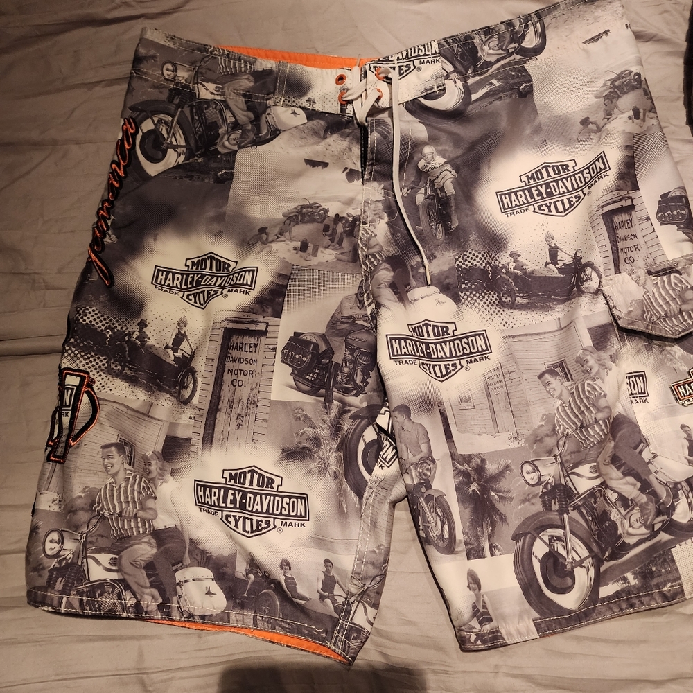 Mens harley davidson swim trunks